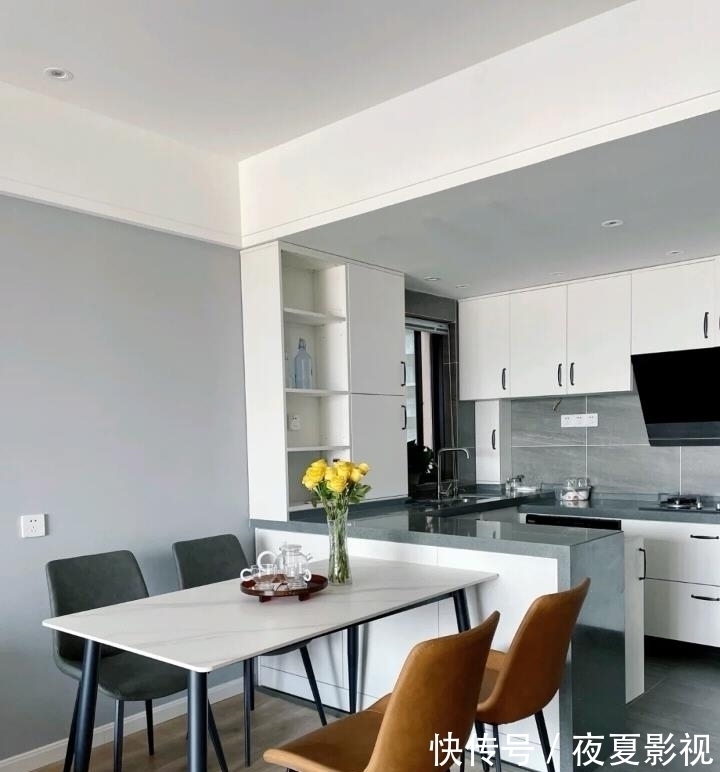 新家|年轻小夫妻83㎡新家,典型的一体化设计,越简单,越舒适
