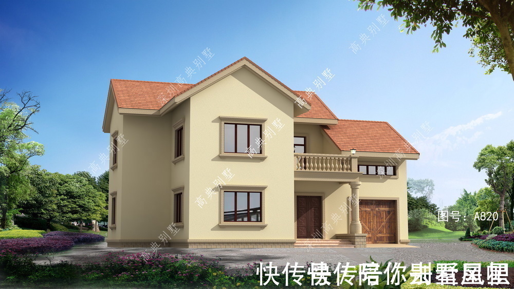 欧式|欧式小别墅,外观干净清新,给人清爽宁静的感觉。