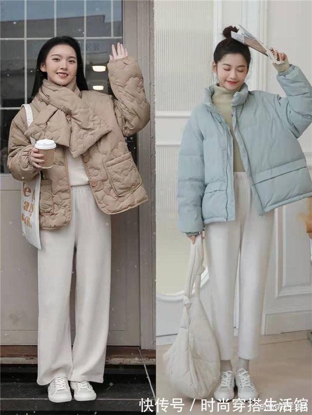 牛仔裤|“羽绒服+牛仔裤”太老土了,今年试试这4种裤子,保暖时髦又显瘦