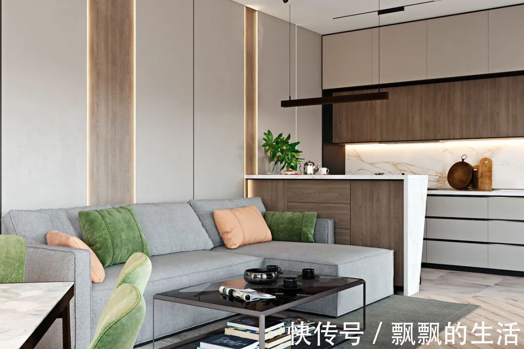 温馨|100㎡现代简约,不规则的三房户型,开放式格局,自然而温馨