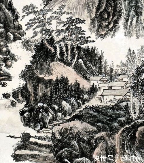 山水画|墨中留白、实中求虚,黄宾虹绘《林泉高致》