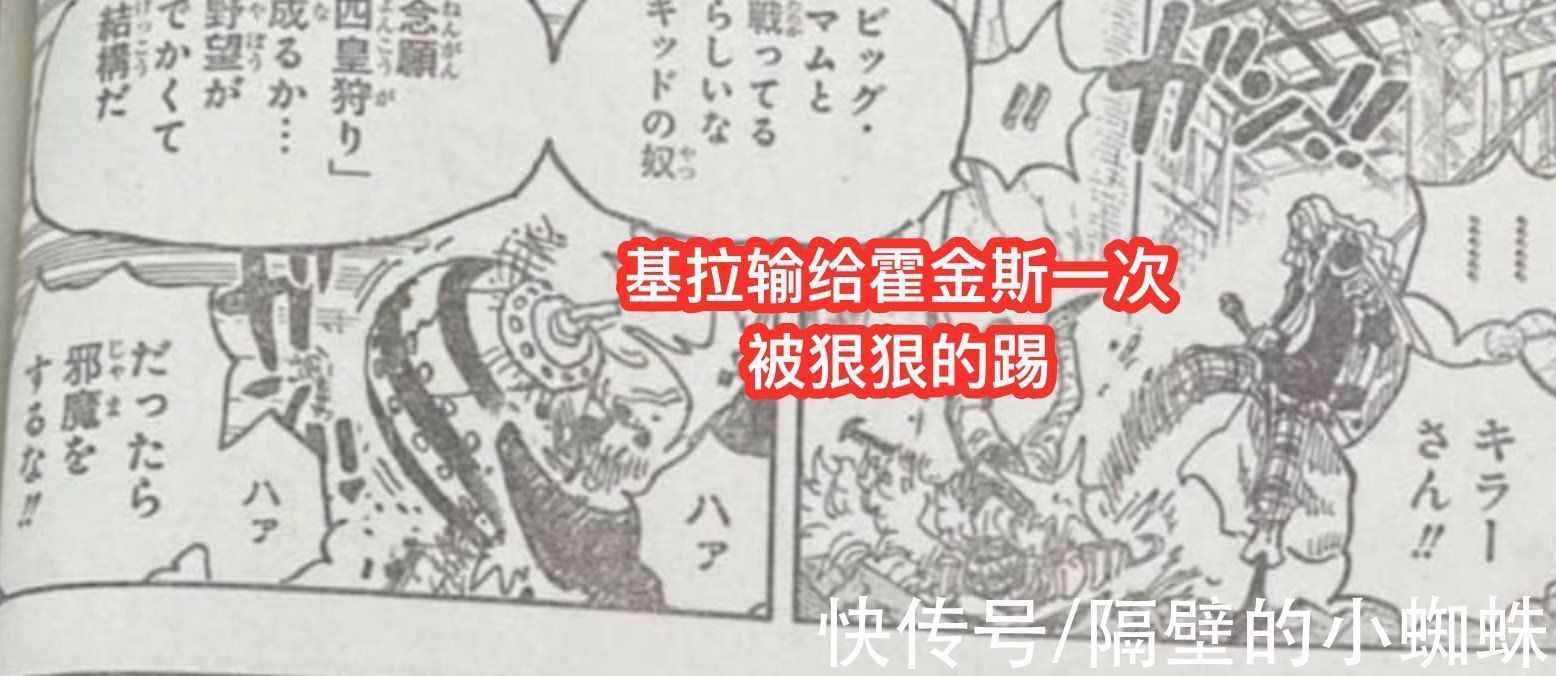 小蜘蛛|海贼王1029话图透,基拉求霍金斯放过基德,他可以用自己的命换