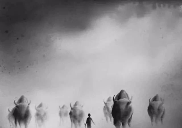 些许|老外创作的国画意境优美,不会中文落款是硬伤,留下了些许遗憾