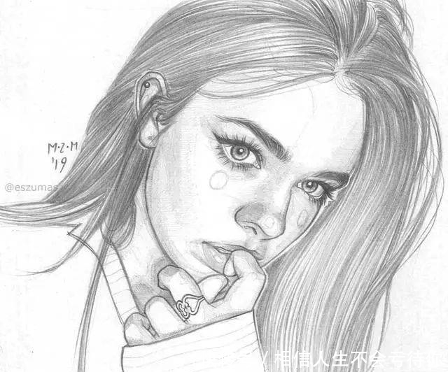 简洁的少女速写,灵动的美!
