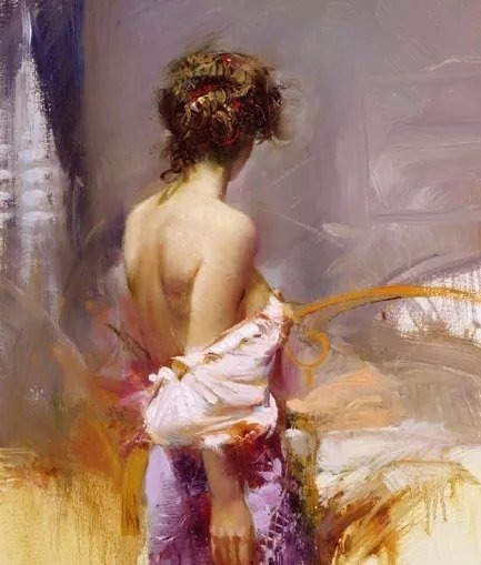 人物#皮诺德埃尼的油画人物,色彩斑斓,动静结合,光彩照人