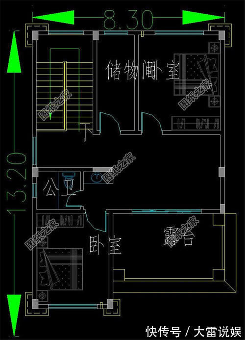 户型图|农村小户型自建房设计图，第3套进深8米，造价十万左右