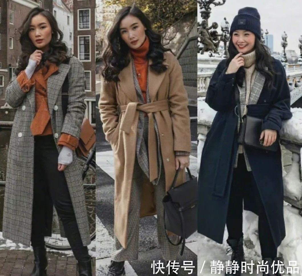 针织 “大衣”叠穿好高级！30多岁这么穿，不凹少女感也美得惊艳