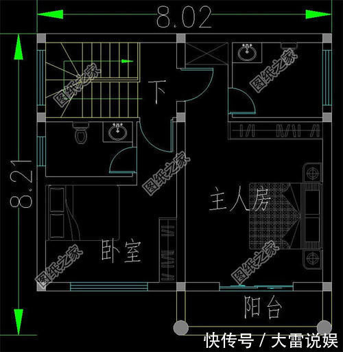 户型图|农村小户型自建房设计图,第3套进深8米,造价十万左右