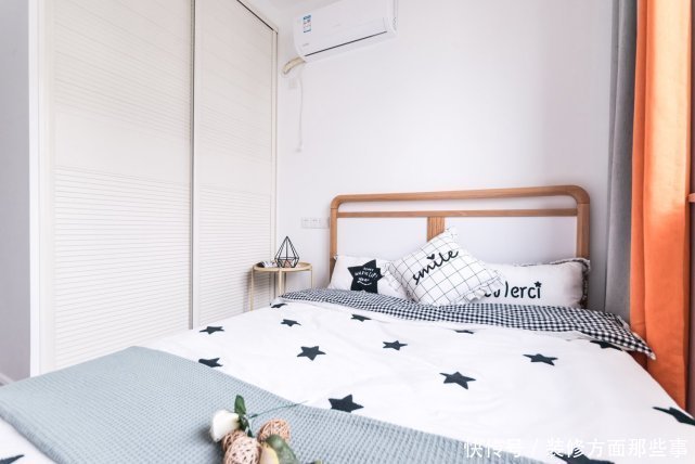 卧室|111平现代风婚房设计,色彩合理,加强储物把空间释放出来