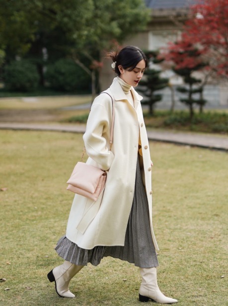 半身裙|今年冬天,“大衣+裙子”又又又火了,优雅时髦显气质!