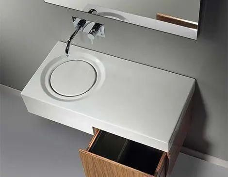 齐家美美|洗手台不装台盆,排水全靠1条缝,以后我家卫生间也要这么装!