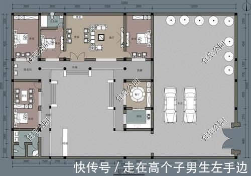小院|农村建房还是有个院子好,10套农村平层小院,既能停车还能养鸡鸭
