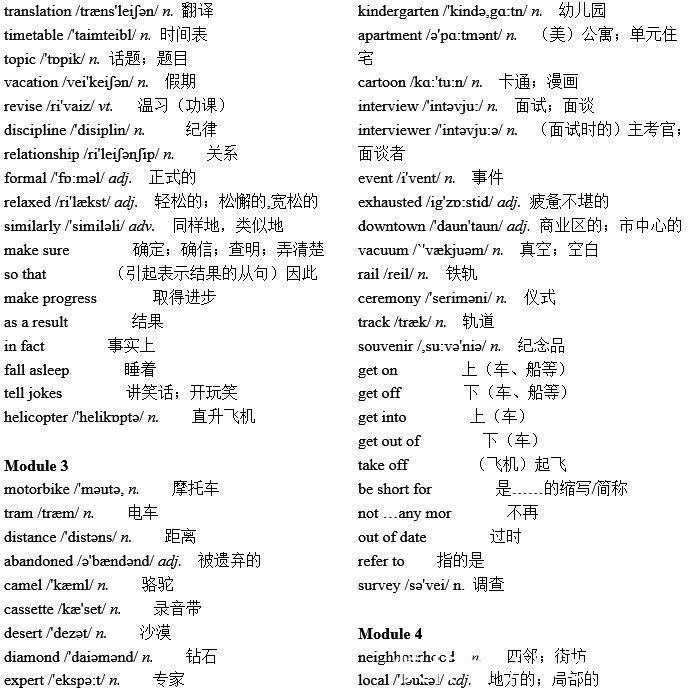 高一至高三英语词汇表，外研版教材适用，汇总不易，速速收藏