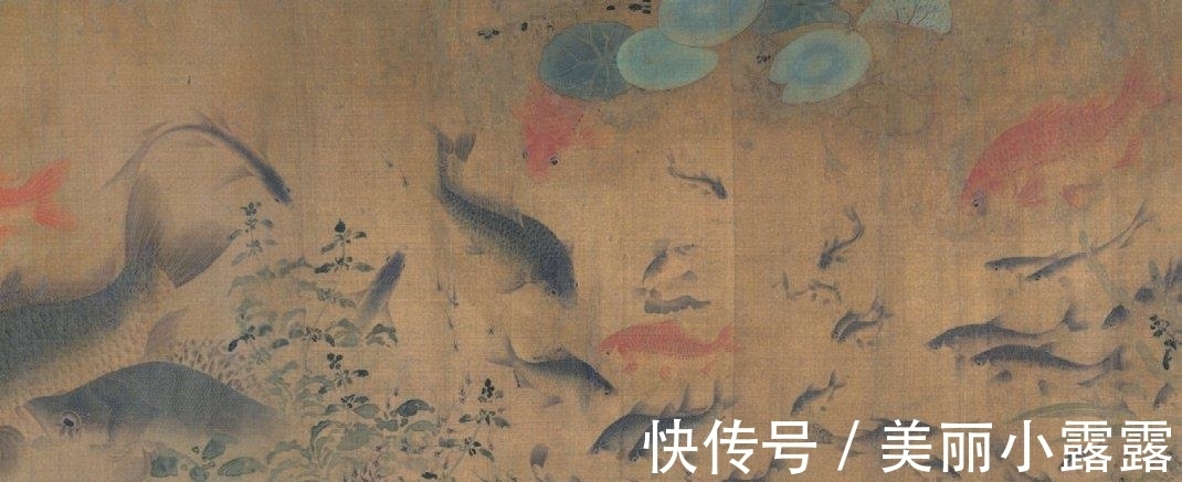 刘寀#东方画谱为何选清晰度不够的《落花游鱼图》入册?