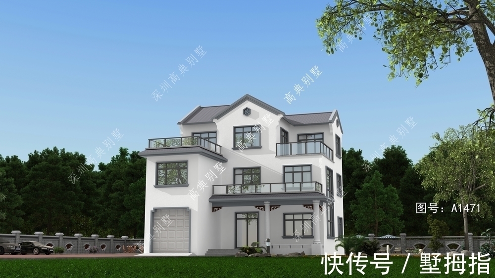 自建房|新中式别墅越来越受欢迎，下面这款自建房你喜欢吗？外观经典好看