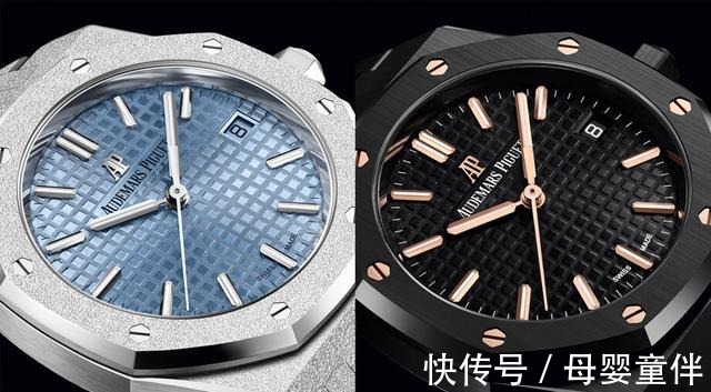 表壳@爱彼皇家橡树自动表34mm,连发白金霜金和黑陶瓷新表