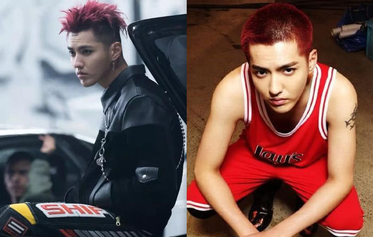 同样红色发型吴亦凡我忍住了范丞丞也忍住了看到他告辞