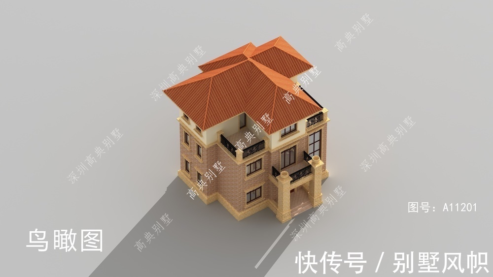 欧式|这款欧式自建别墅,整体外观设计精简时尚,老家盖栋好极了。