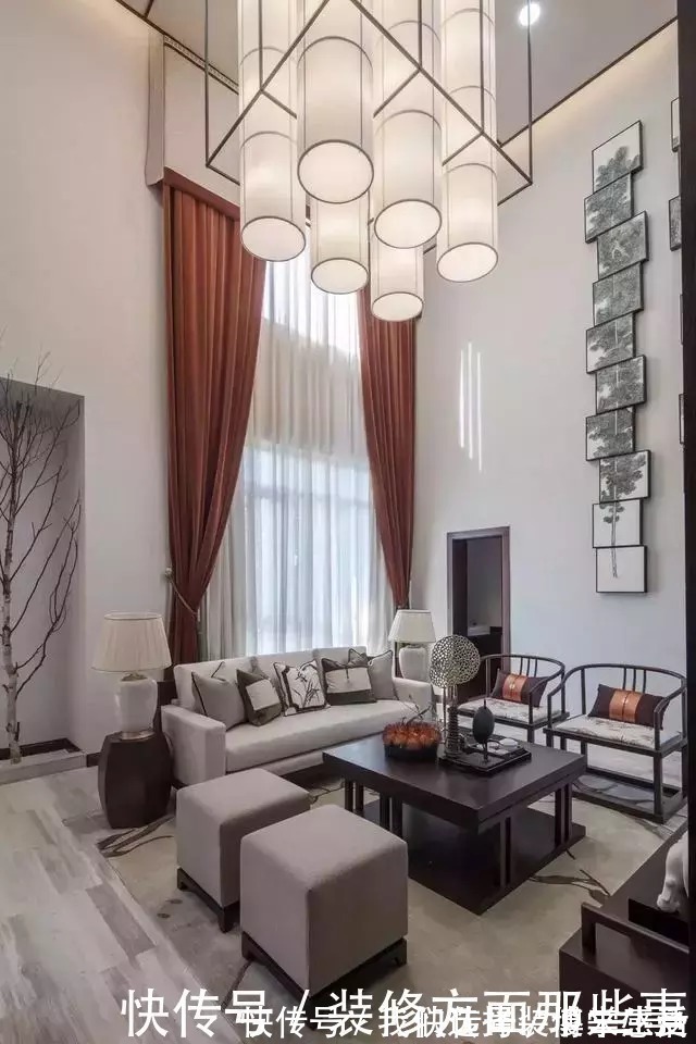 设计|新中式别墅设计,落落大方,袅袅炊烟树外饶,一抹写意浅墨清韵