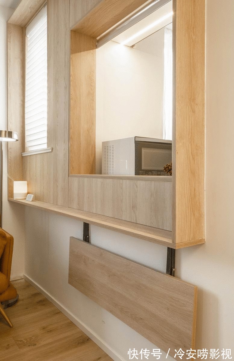 主卧|50㎡一字户型,逆袭两居室,独立厨房+办公区+浴缸全都有,真赞!