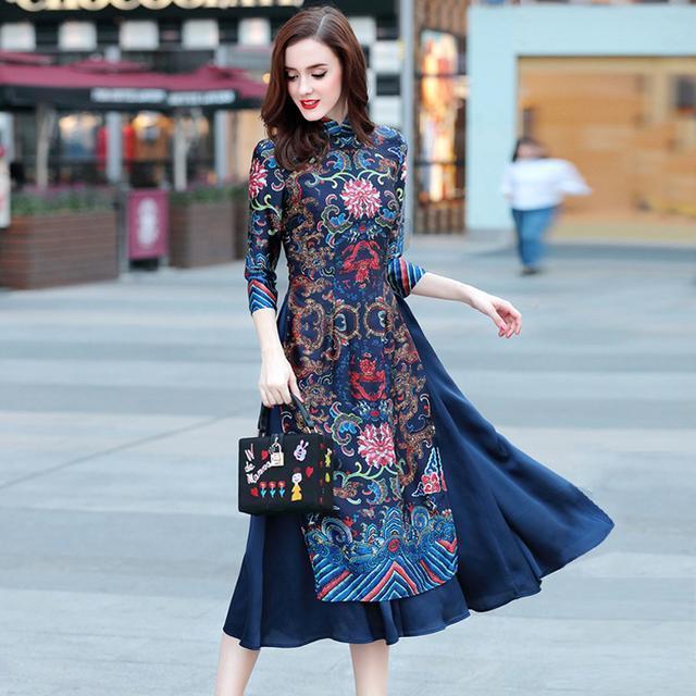 旗袍|优雅时尚唐装穿连衣裙,让你展现婉约之美,不一样风格