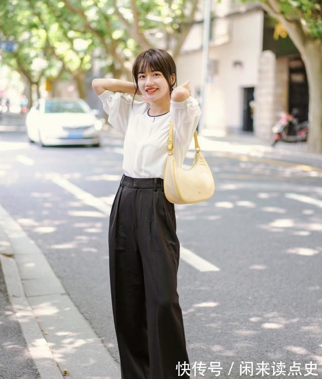 搭配 身高155,却成了小个子穿衣标杆,这位博主的拖地裤穿搭适合照搬!