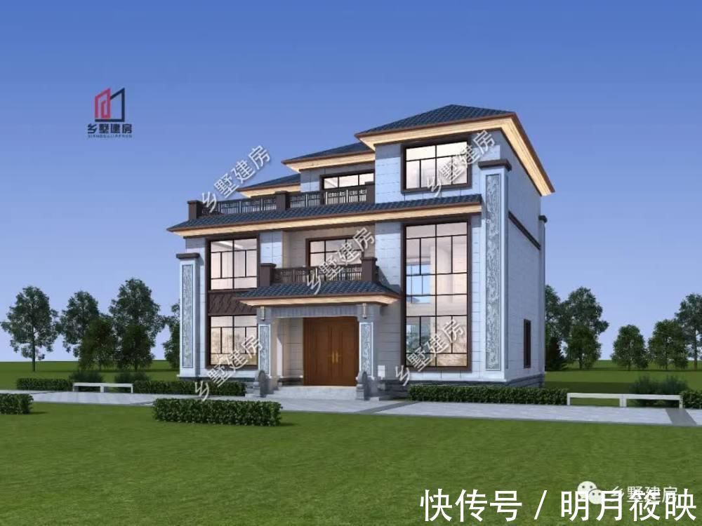 平面图|适合农村的好户型，西体中装，精美实用，回乡建一栋，全家都能住