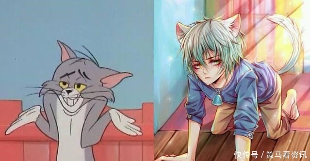 当童年动画形象都拟人化后,黑猫警长变霸道总裁范!汤姆超帅气!