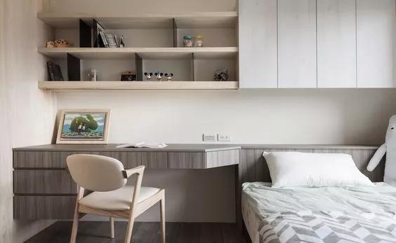 卧室|不用专门预留书房了,卧室一体化设计,实用又节省空间!
