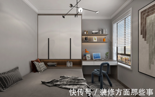 二居室|79平二居室旧房，现代风格太漂亮，邻居以为走错门了！