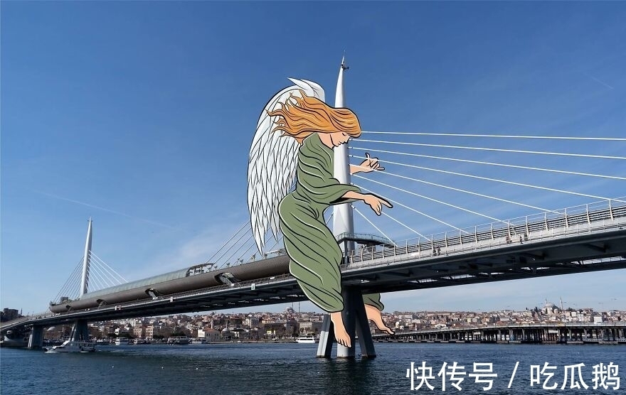 灵感$太赞了!简单几根线条,就把普通的风景,变成趣味创意插图