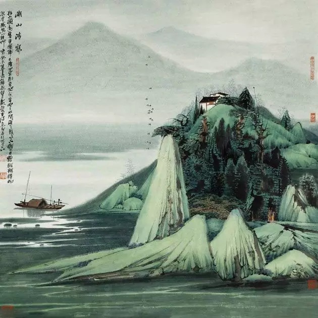 山水画$“江南鬼才”笔下的工笔山水画,色彩丰富,太震撼了!