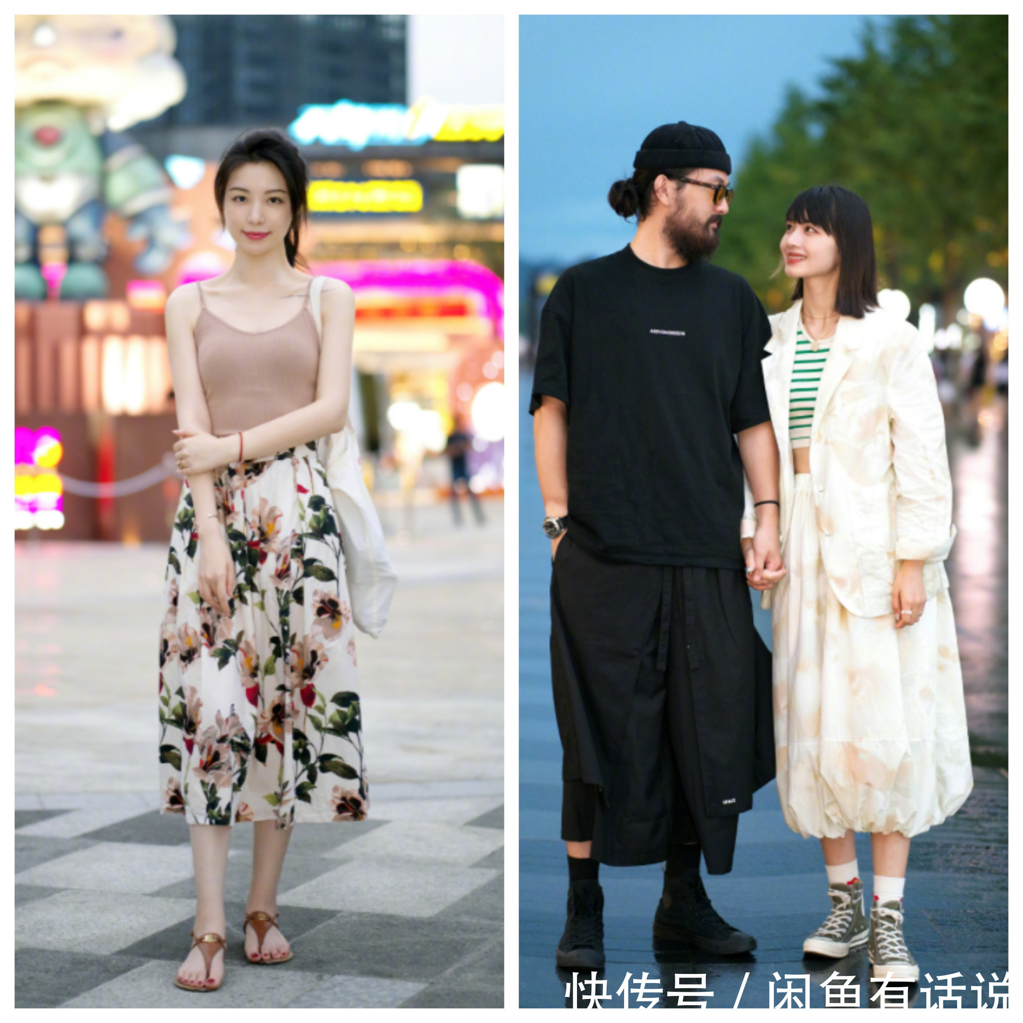 纯色|杭州女生有多会穿?看素人街拍就知道,这19套“半裙”穿搭太美了