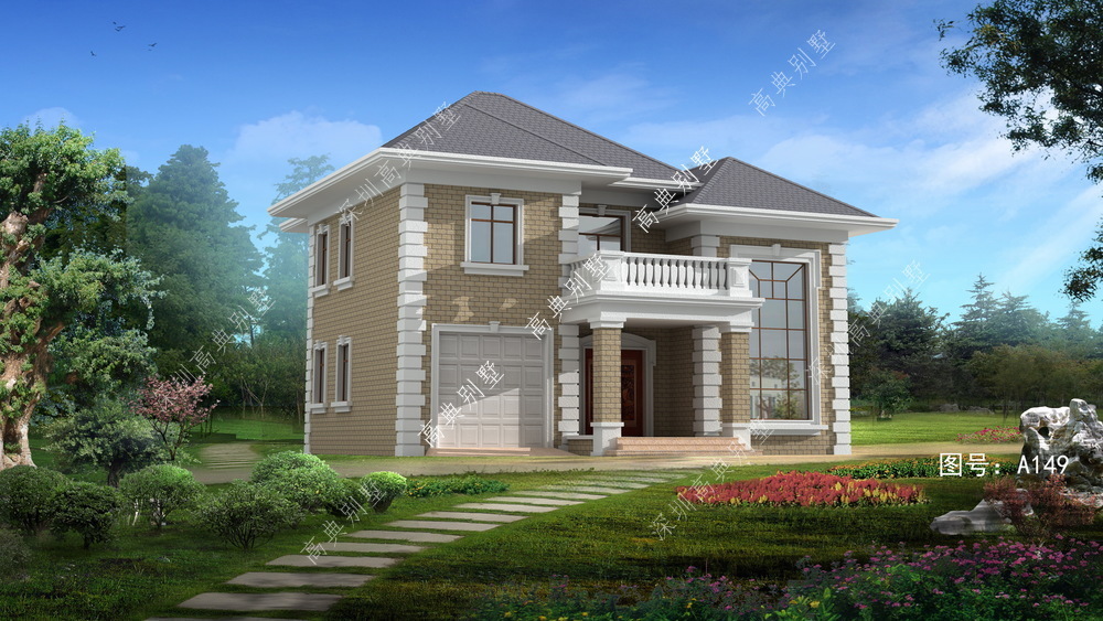 简欧别墅|这款两层简欧别墅,外观美又实用,您不想建一栋吗?