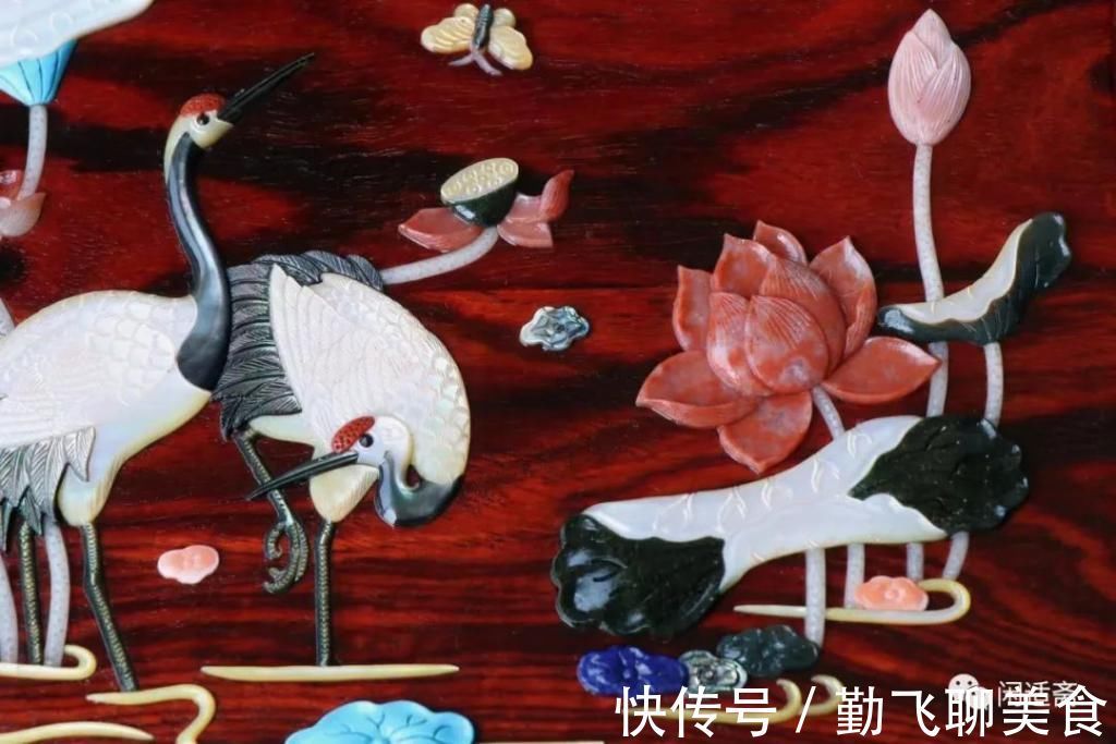 文人#文人案头陈设之雅器,紫檀镶百宝,福寿绵长插屏