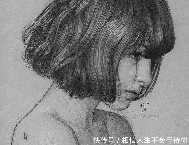 简洁的少女速写,灵动的美!