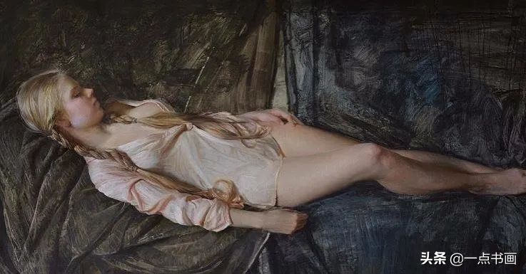 绘画|她痴迷于画那些睡觉觉的美女,青春清纯,宁静唯美