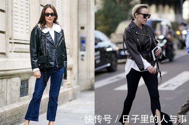 高跟鞋 机车夹克不仅可盐，还能穿出女人味，5种搭配思路让你美出高度！