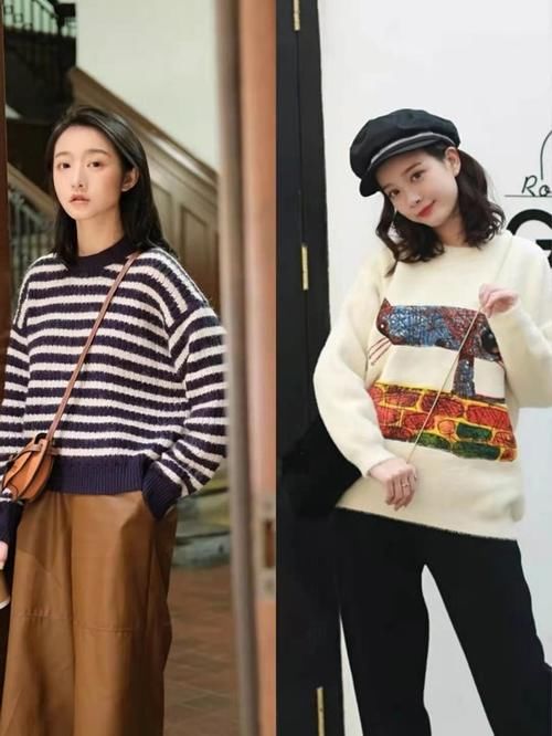 毛衣＋九分裤，适合早春的穿搭，时髦精最爱