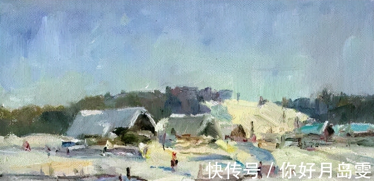 布面油画&著名油画家杨鸣山的风景写生作品,净化心灵!