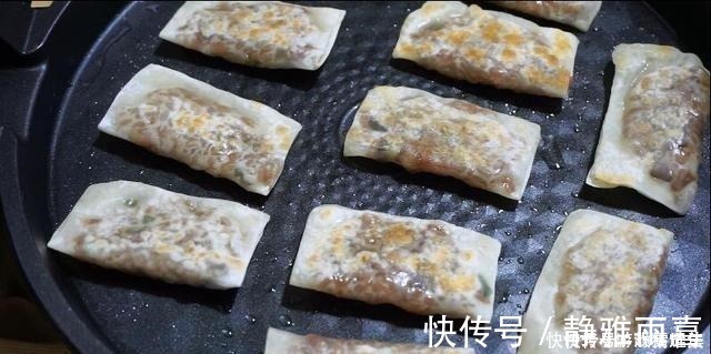 糯米饭|馄饨皮新吃法,一半蒸一半煎,比饺子简单,外面买不到