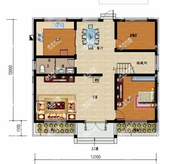 别墅|面宽均为12米的两栋自建房,简单施工易,造价25万上下