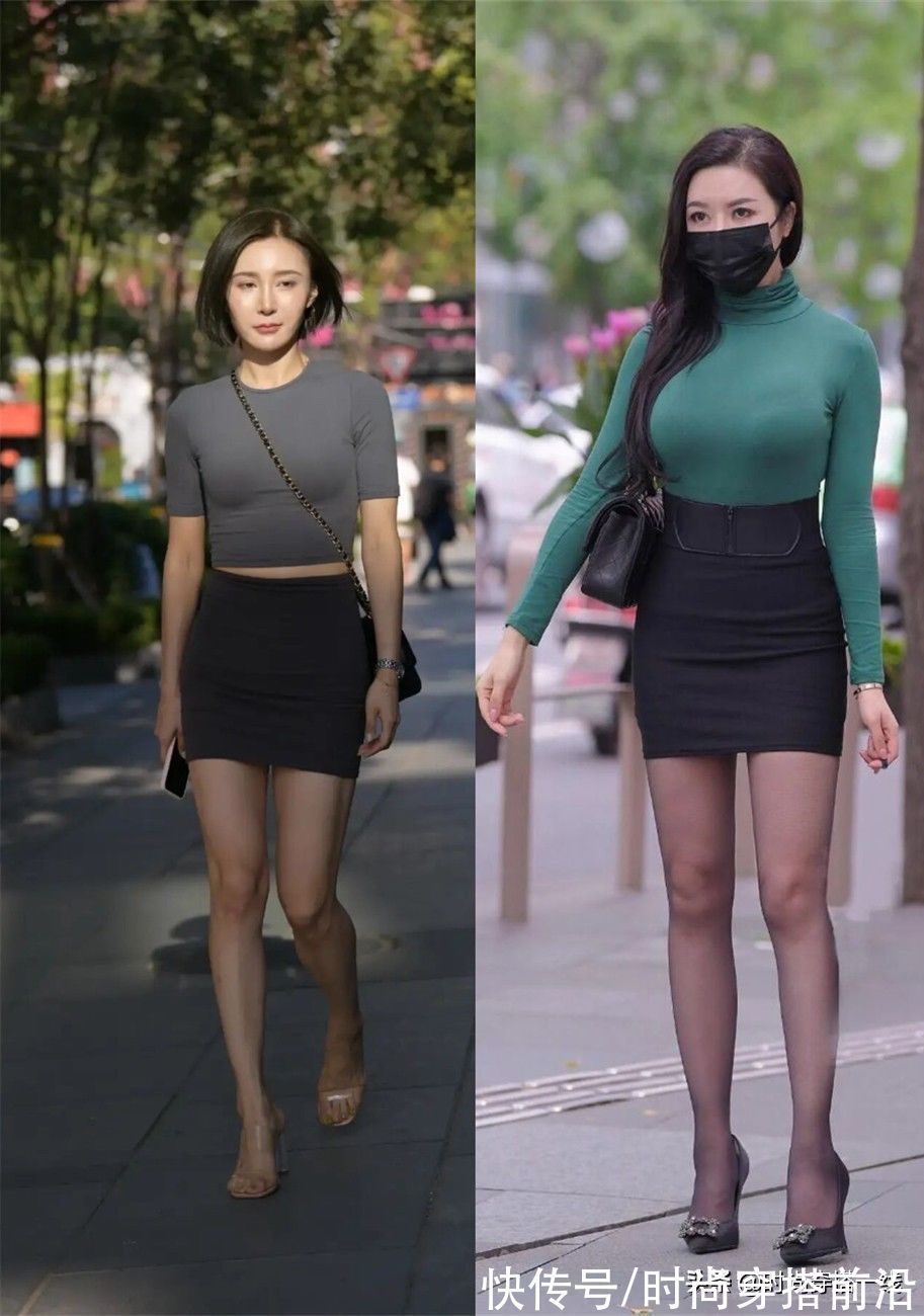 高跟鞋 “A字裙”越穿越有样,3个不同风格的搭配,简单显瘦好优雅