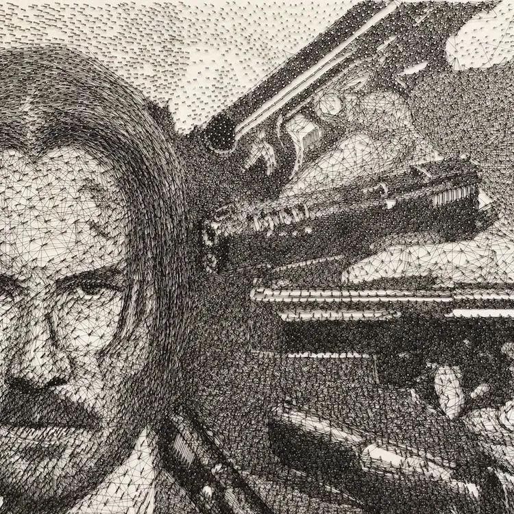 艺术家@他的素描画,乍看没什么特别之处,放大看细节服气了