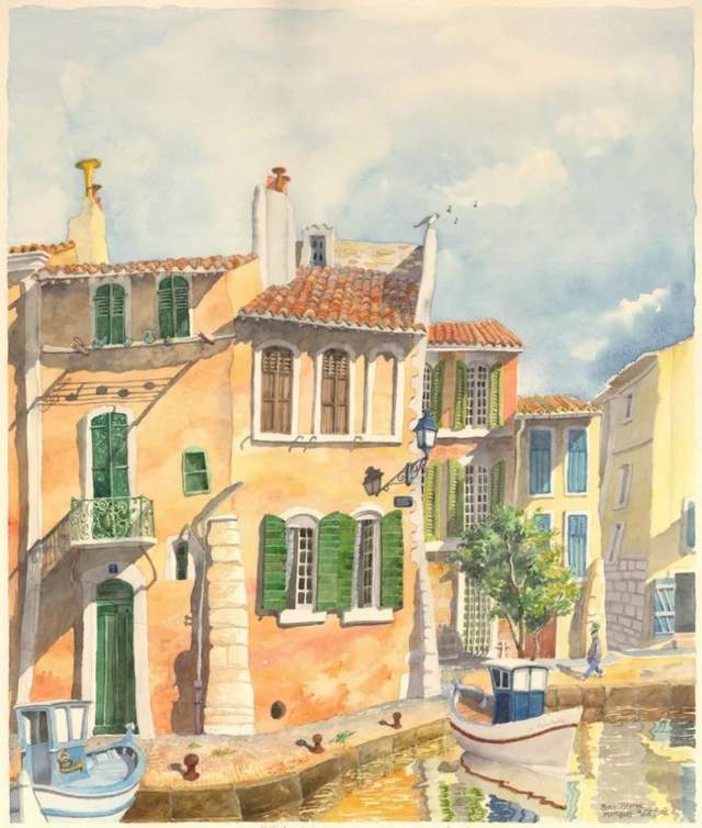 水彩&颇有想象力的插画:童话故事般的建筑水彩