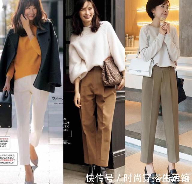 毛衣|初冬的裤子“穿松不穿紧”,1个思路和4个公式,尤其适合40岁女人