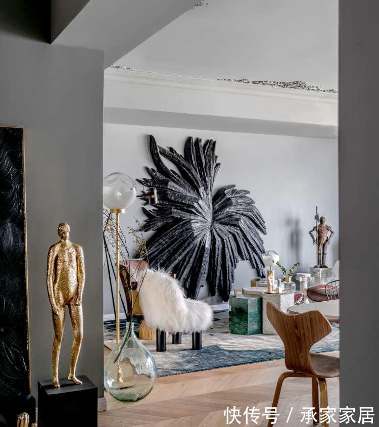 艺术感#220平方米的上海四居室,满满的艺术感,灵动又高级