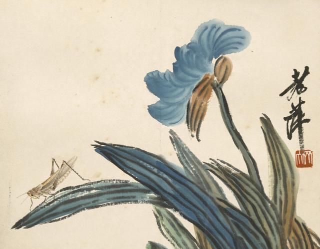 草虫@齐白石画的小虫子,放大5倍以上欣赏,翅膀上的脉络真实细腻!