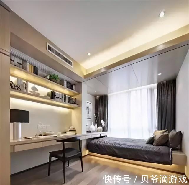 飘窗|不用专门预留书房了,这种卧室书房一体的设计最实用!