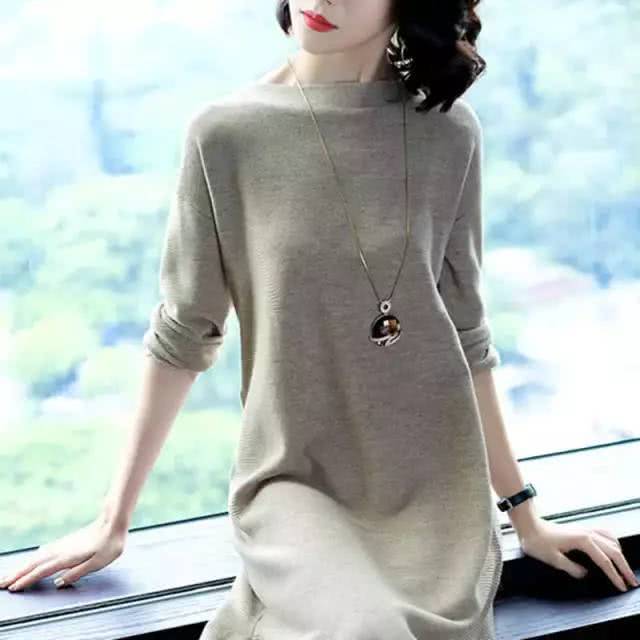 针织连衣裙 新发现一种叫毛衣裙,秋可单穿、冬可内搭,70后女人穿超美嫩